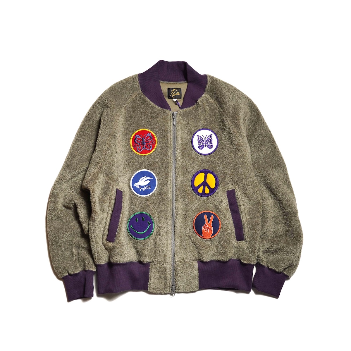 Needles / Souvenir Jacket - Knit Pile (Taupe) 正面