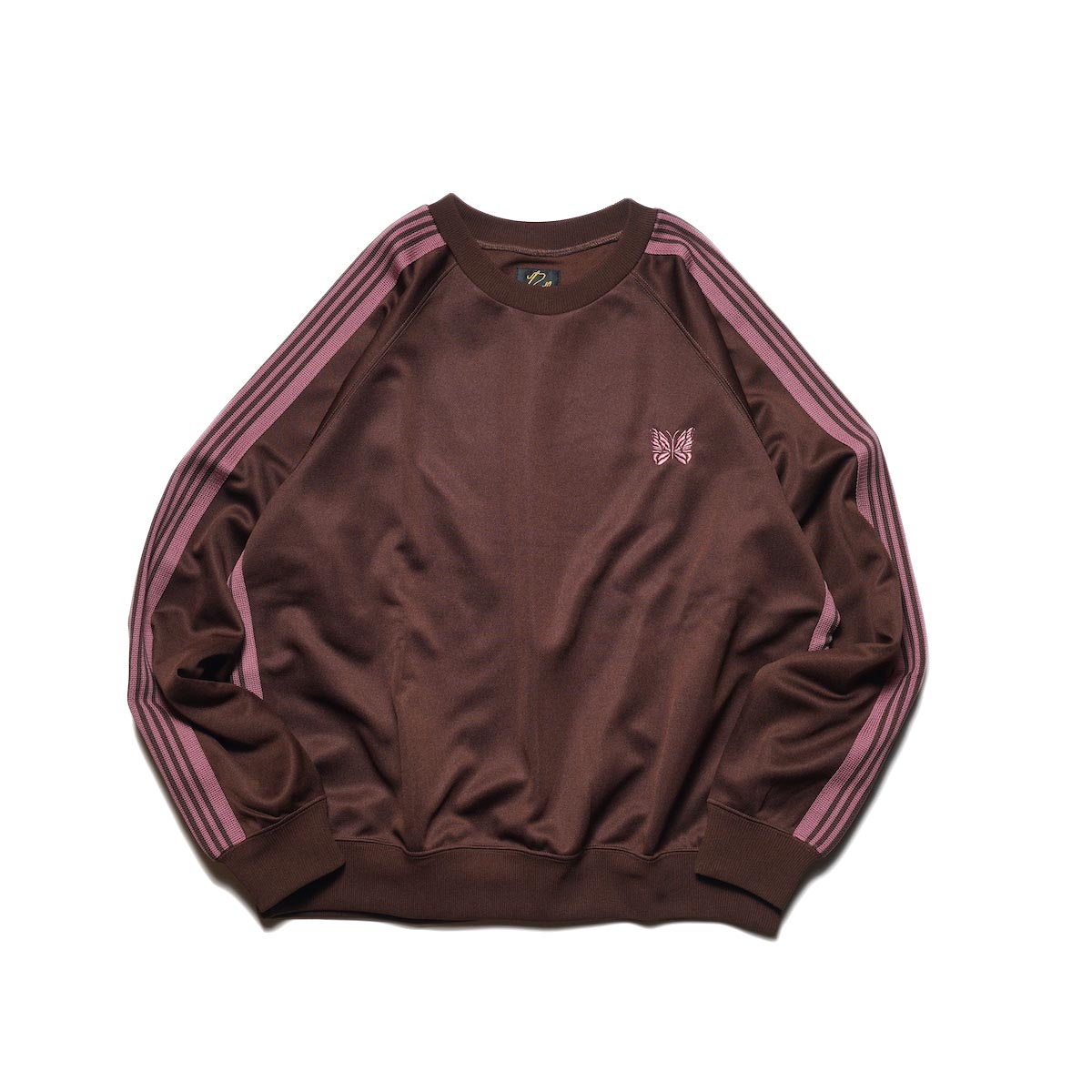 Needles / Track Crew Neck Shirt - Poly Smooth (Brown)