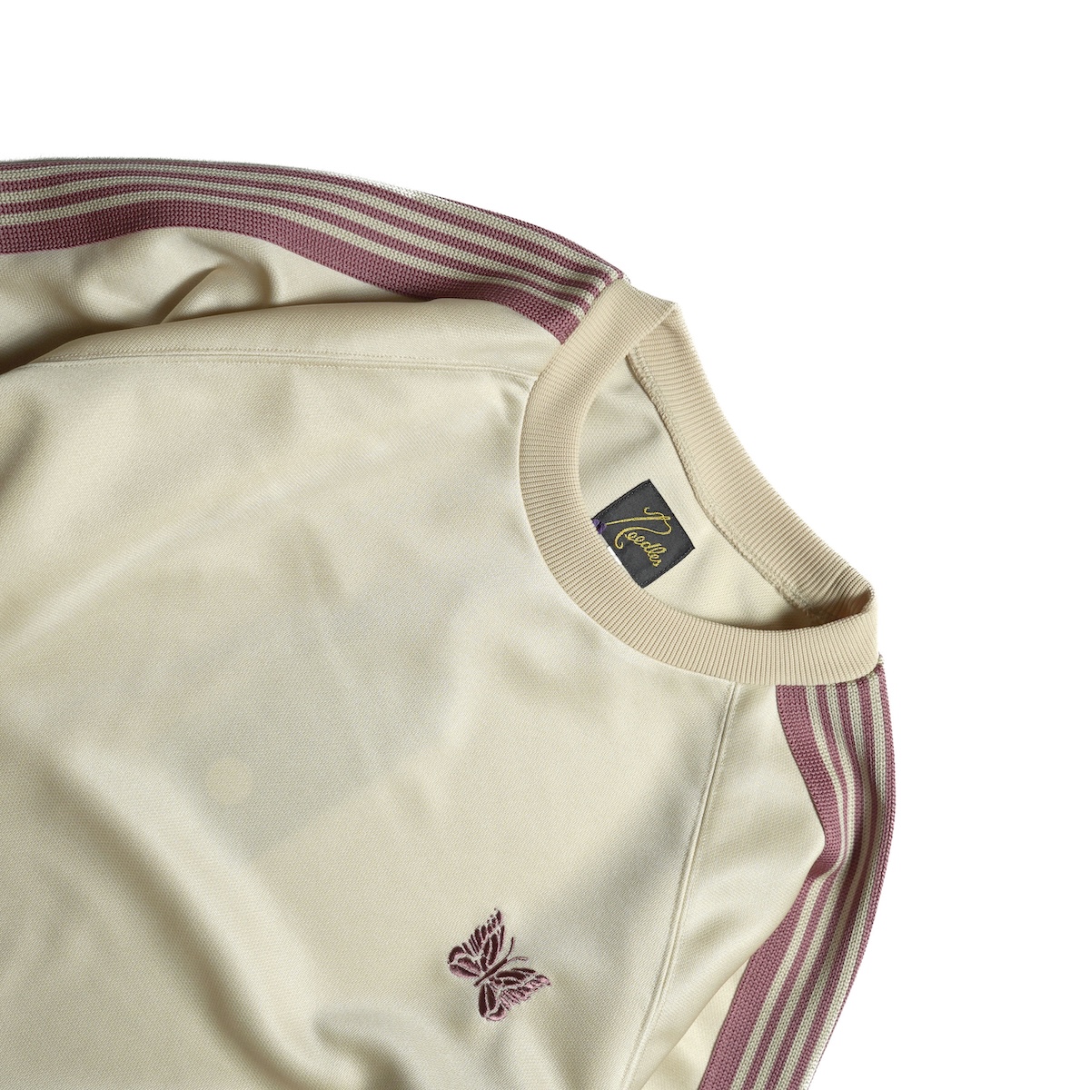 Needles / Track Crew Neck Shirt - Poly Smooth (Ivory)