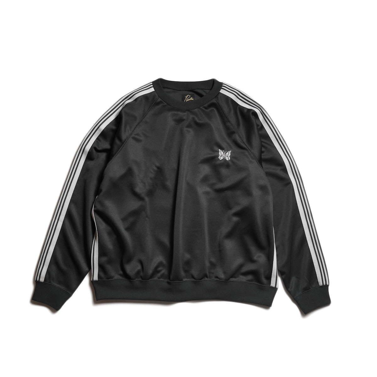 Needles / Track Crew Neck Shirt - Poly Smooth (Charcoal)