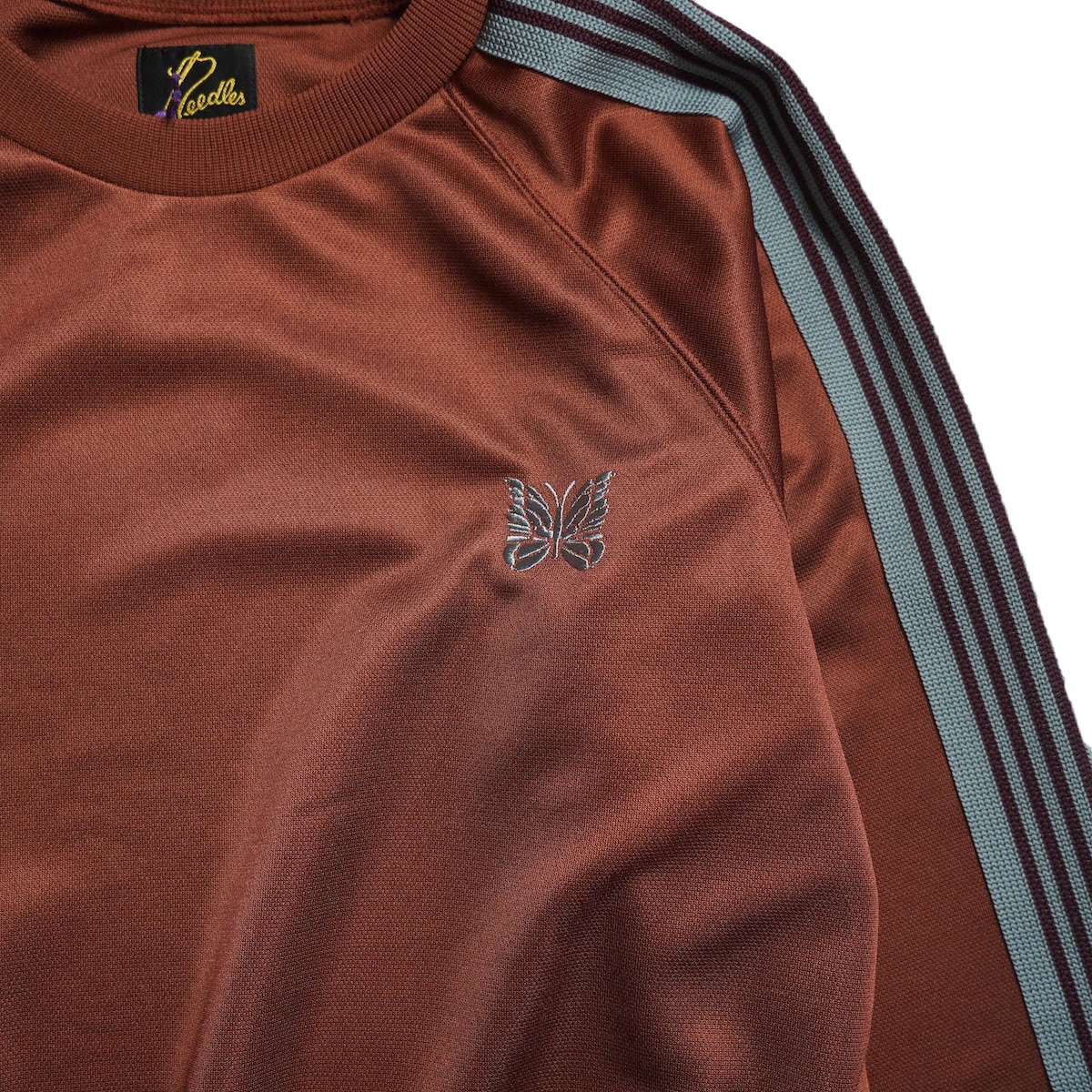 Needles / Track Crew Neck Shirt - Poly Smooth (Rust)