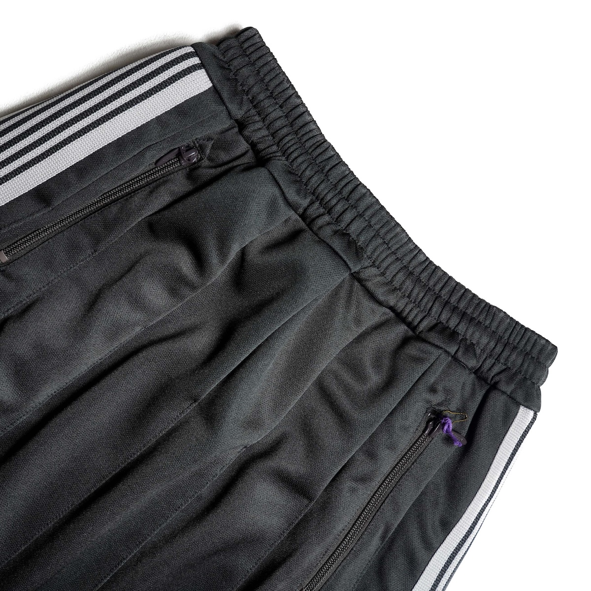 Needles / Pleated Track Skirt - Poly Smooth (Charcoal) ウエスト