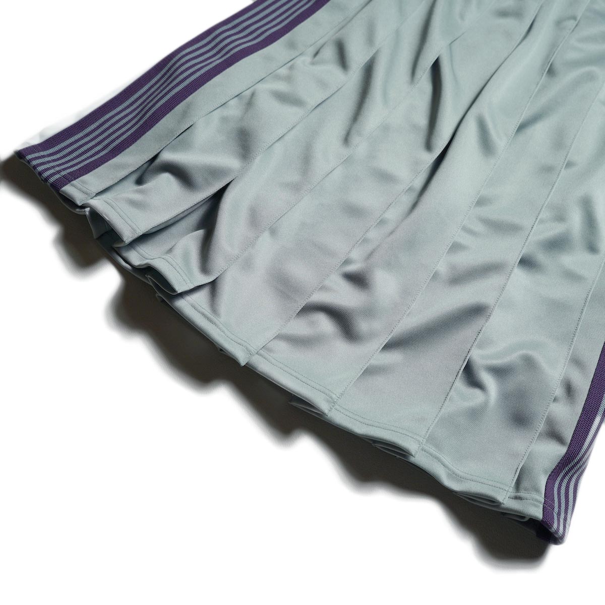 Needles / Pleated Track Skirt - Poly Smooth (Sax)