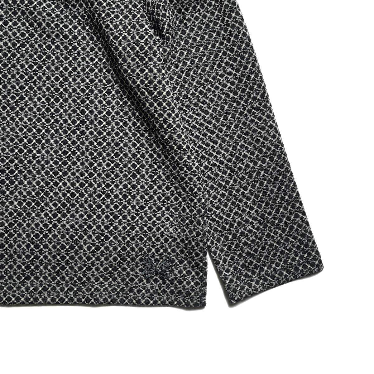 ■Needles■大人気 L/S UネックTシャツ R/PEラッセル 国内発送 Needles / L/S U-Neck Tee - R/PE Russell (Black/ Natural)