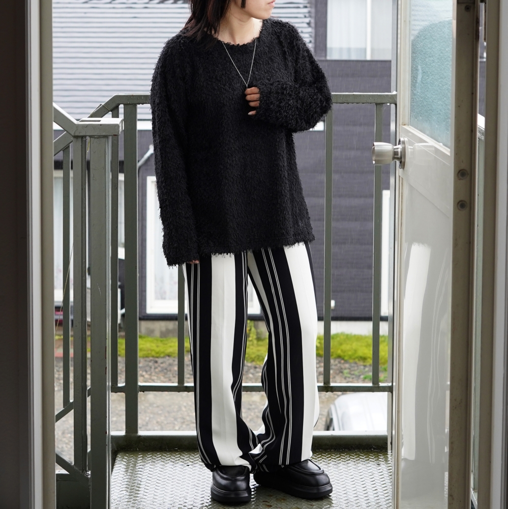 Needles / L/S U Neck Tee - Feather Tulle (Black) 155cm/size XS 着用①