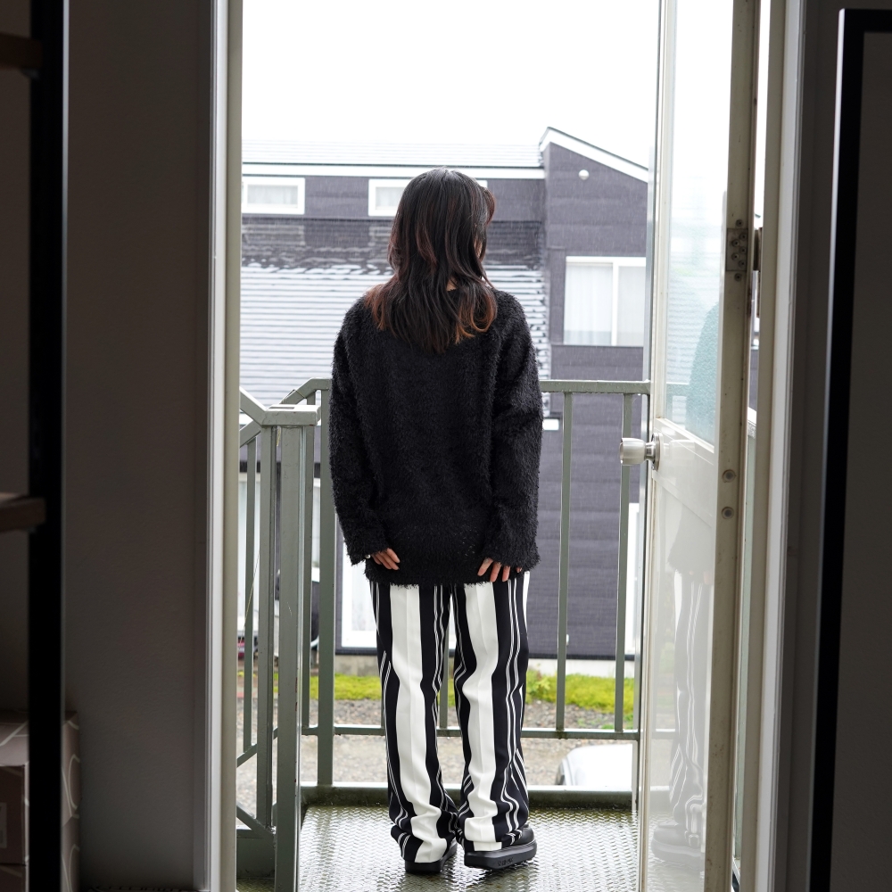 Needles / L/S U Neck Tee - Feather Tulle (Black) 155cm/size XS 着用③