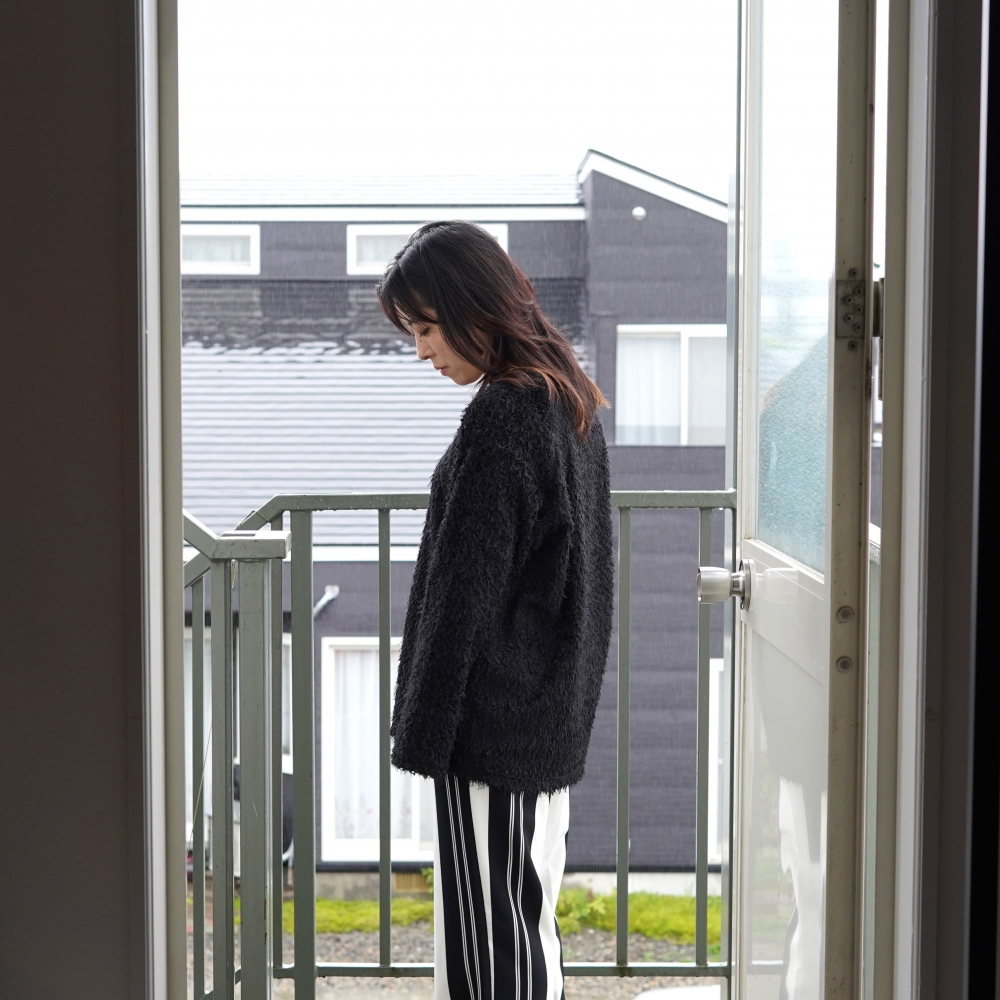 Needles / L/S U Neck Tee - Feather Tulle (Black) 155cm/size XS 着用②