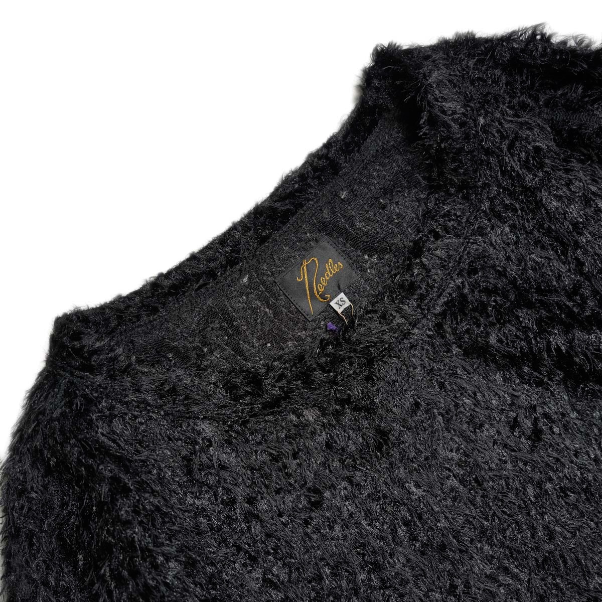 Needles / L/S U Neck Tee - Feather Tulle (Black) ネック