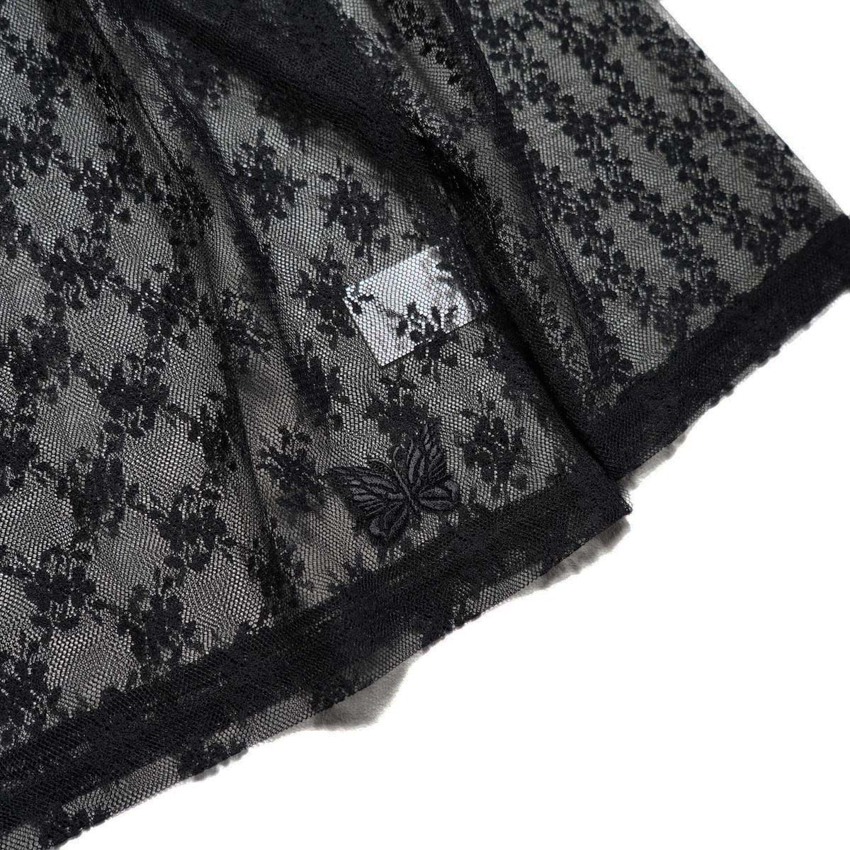 Needles / V-Neck Cardigan - Floral Raschel Lace (Black)