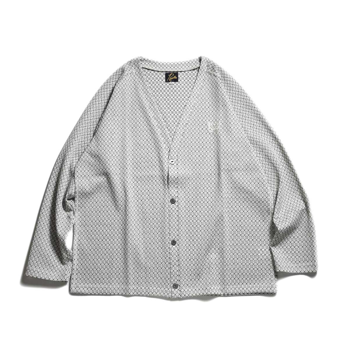 Needles / V-Neck Cardigan - R/PE Russell (Natural / Black)