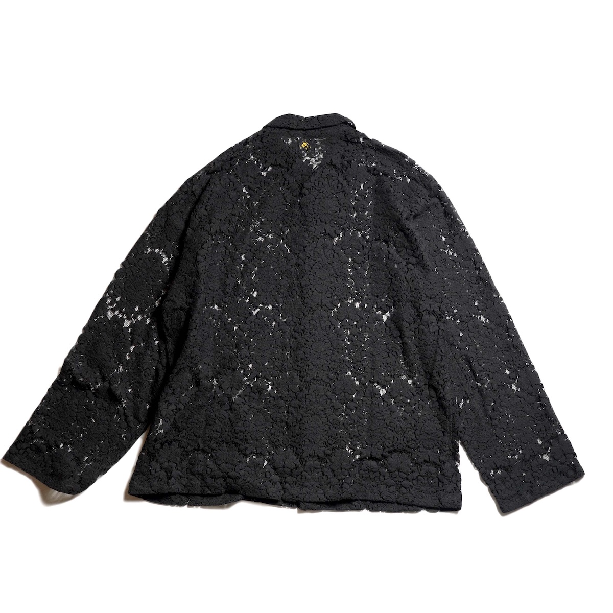 Needles / Widespread Collar Shirt - Raschel Lace (Black)