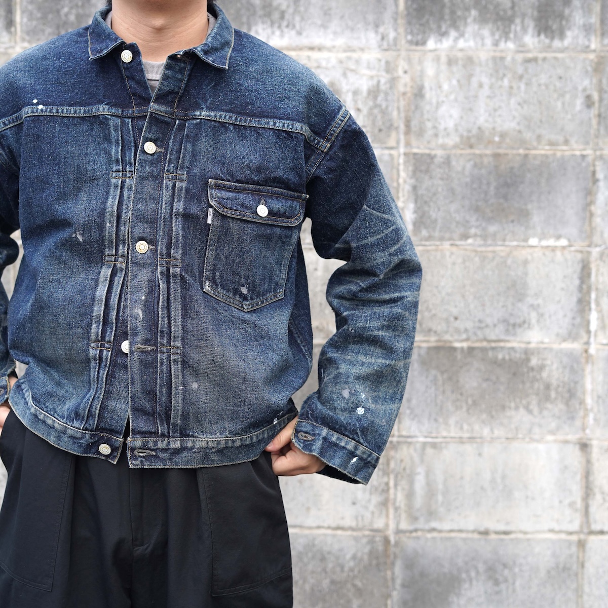 New Manual / #001 T-BACK DENIM JACKET