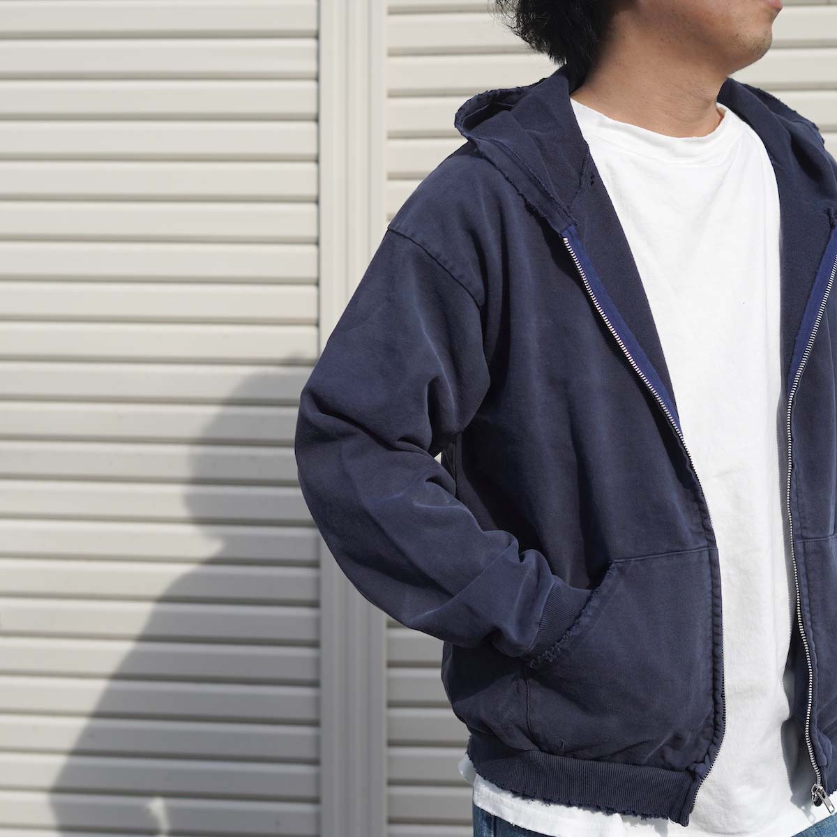 New Manual / VINTAGE WASHED ZIP HOODIE (Blk)