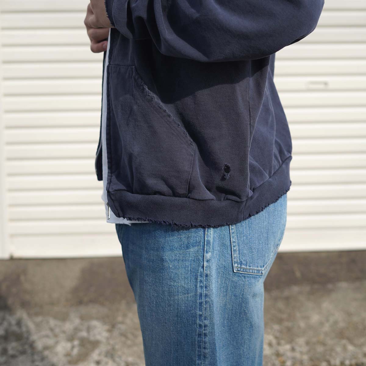 New Manual / VINTAGE WASHED ZIP HOODIE (Blk)