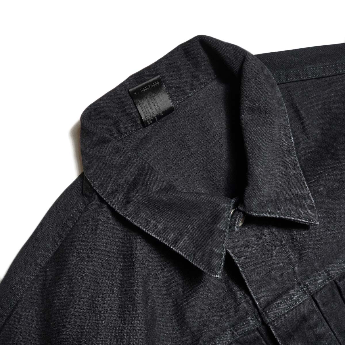 N.HOOLYWOOD / 2262-BL11-008 DENIM JACKET (Black) 襟元
