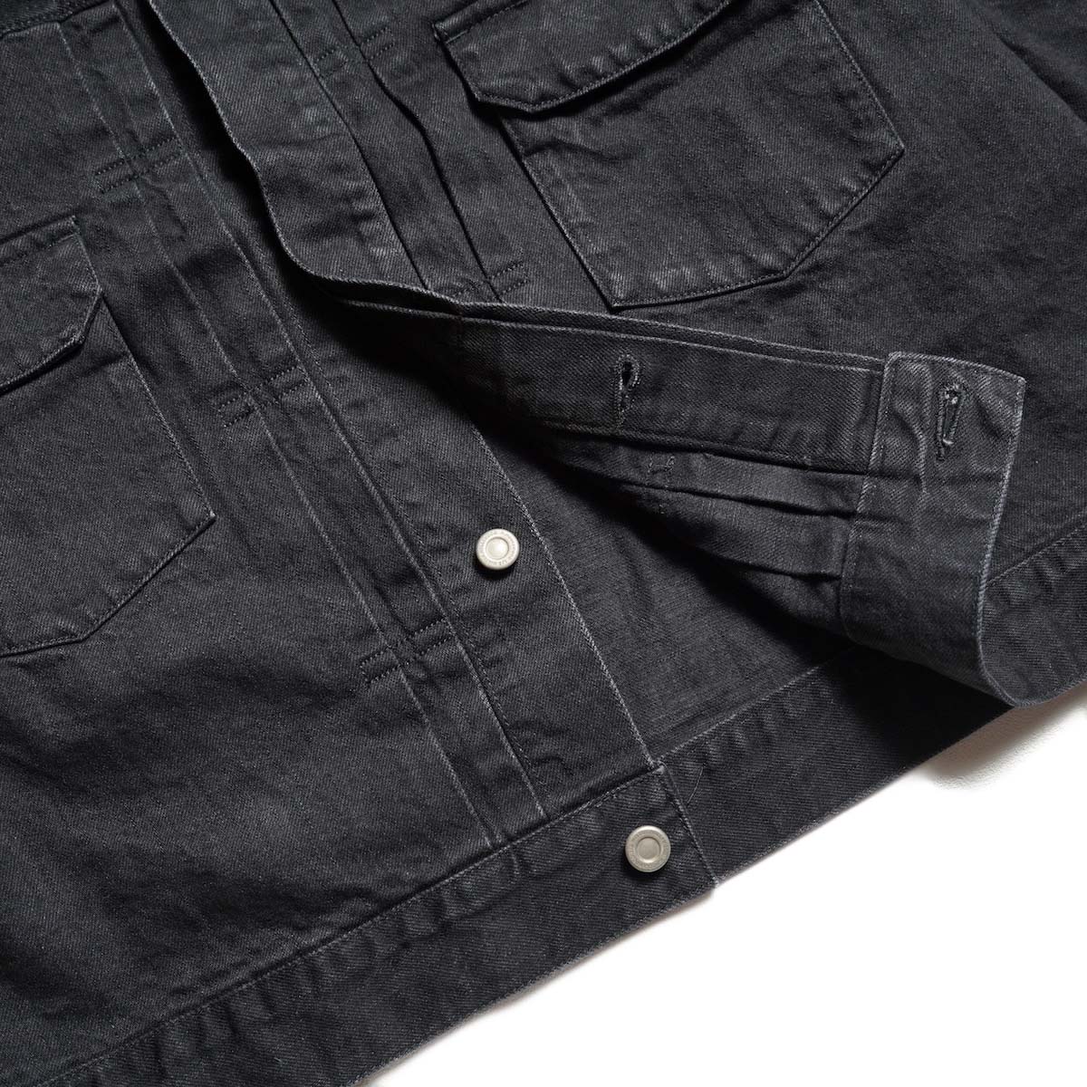 N.HOOLYWOOD / 2262-BL11-008 DENIM JACKET (Black) ボタン