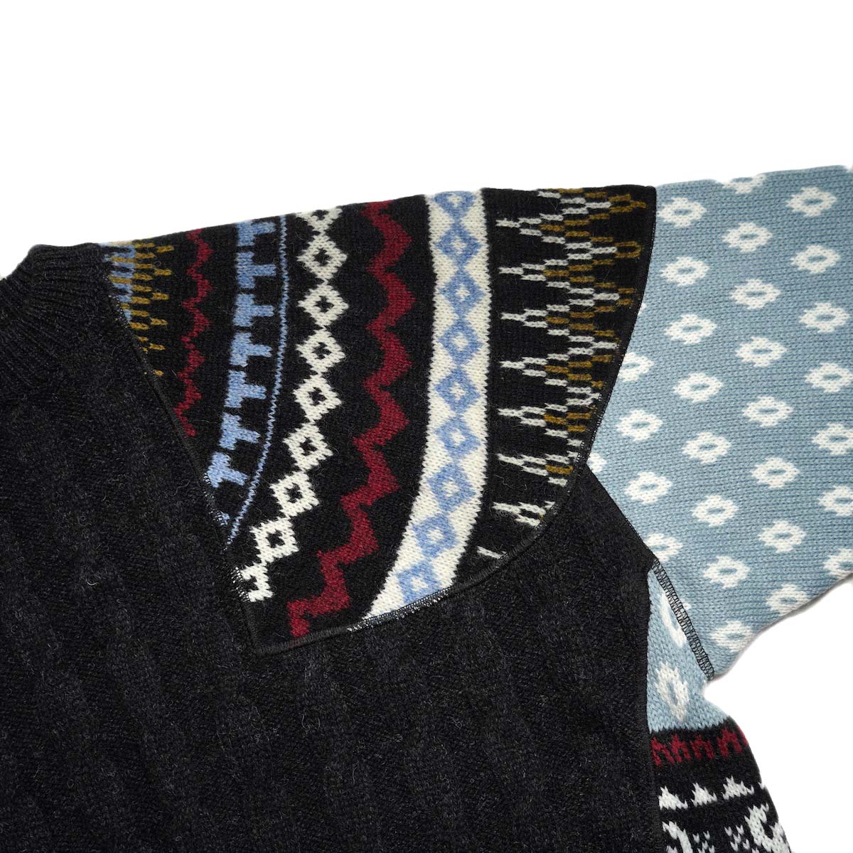 N.HOOLYWOOD / 2262-KT20-030 NORDIC PATTERN KNIT (Charcoal) 切り替え