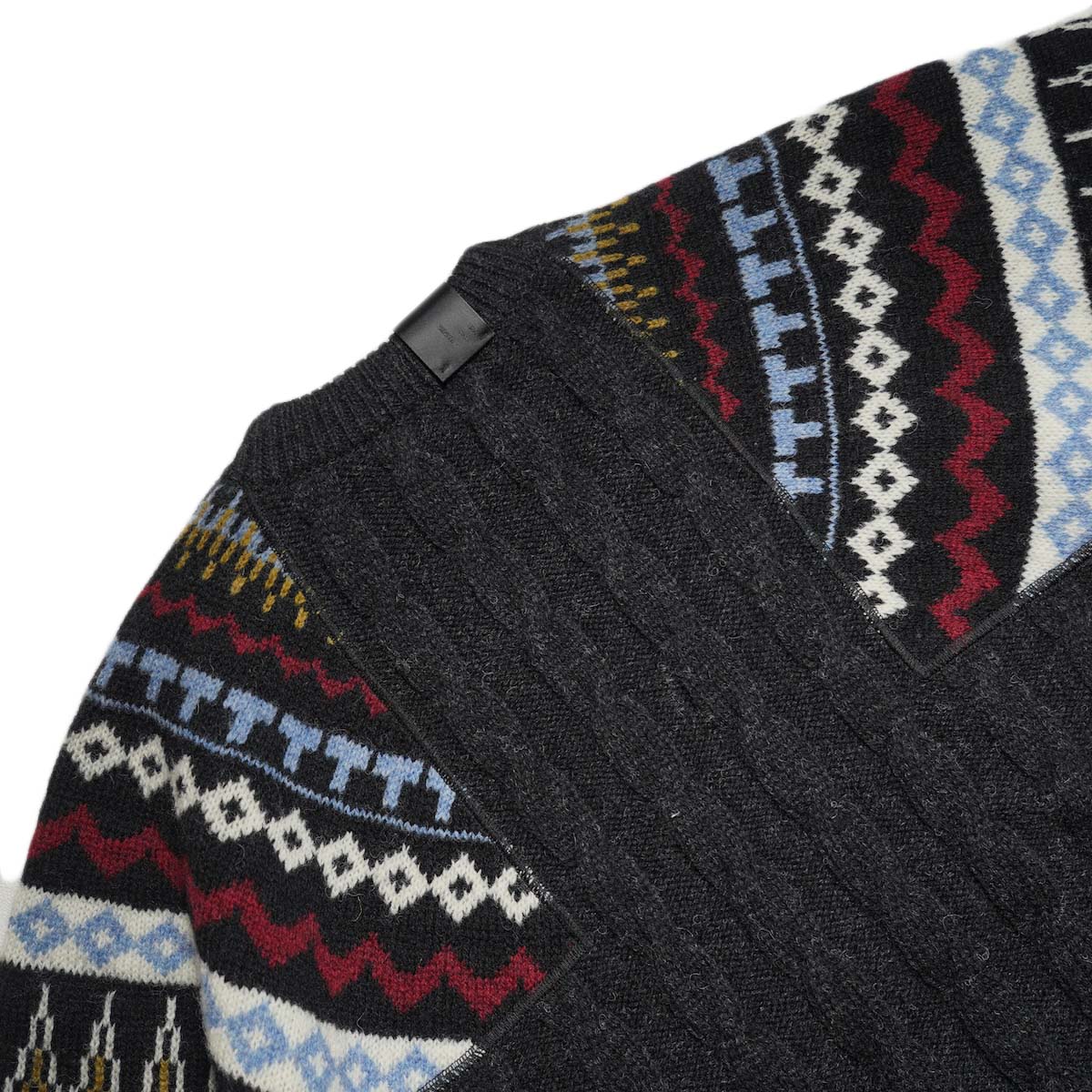 N.HOOLYWOOD / 2262-KT20-030 NORDIC PATTERN KNIT (Charcoal) タグ