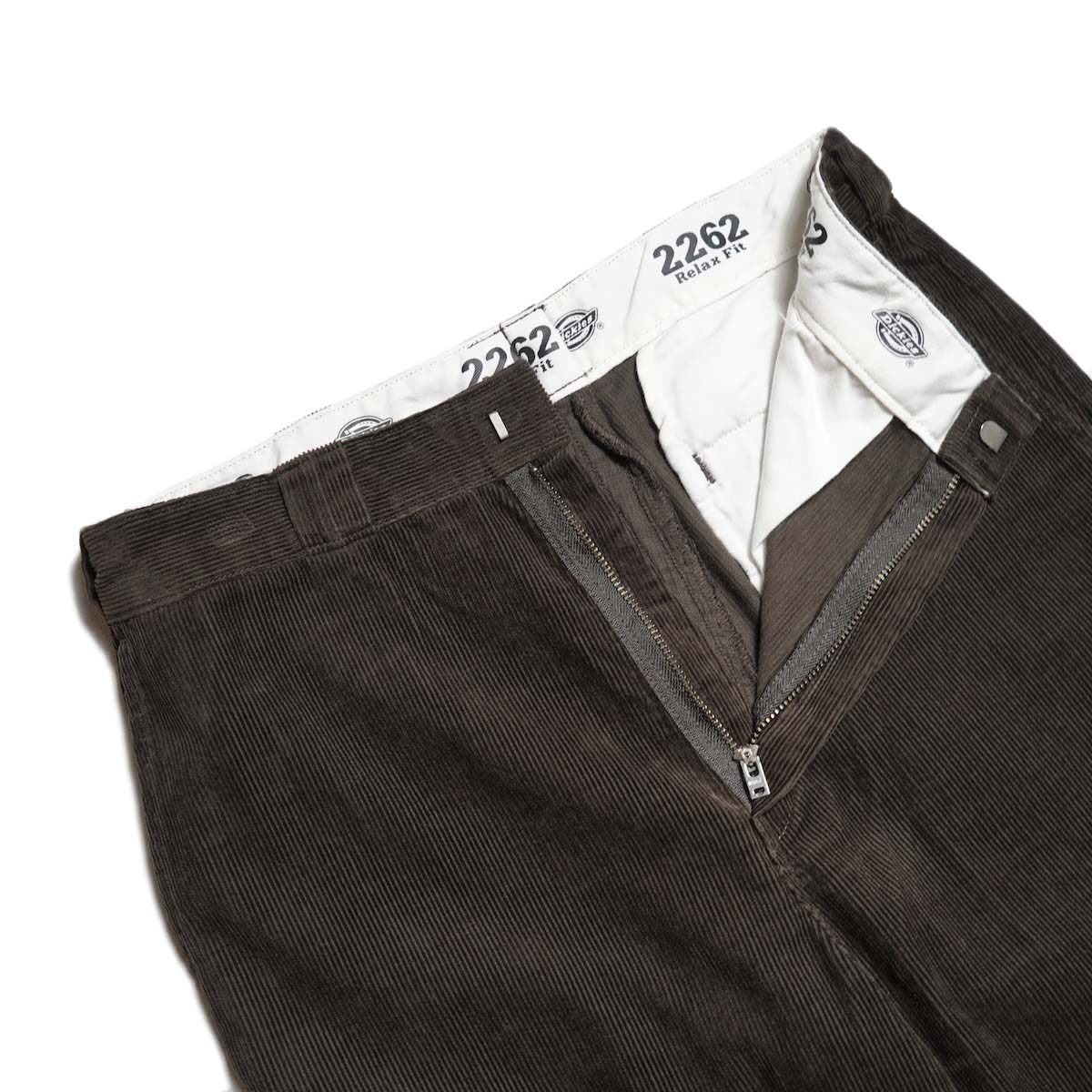 N.HOOLYWOOD COMPILE × Dickies / 2262-PT40-027 CORDUROY PANTS (Brown) ファスナー