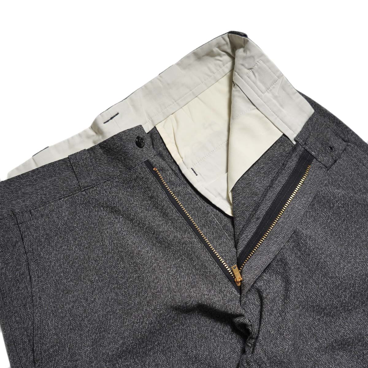 N.HOOLYWOOD COMPILE × BIG MAC / 2262-PT60-026 BLACK CHAMBRAY WORK PANTS (Black) ファスナー
