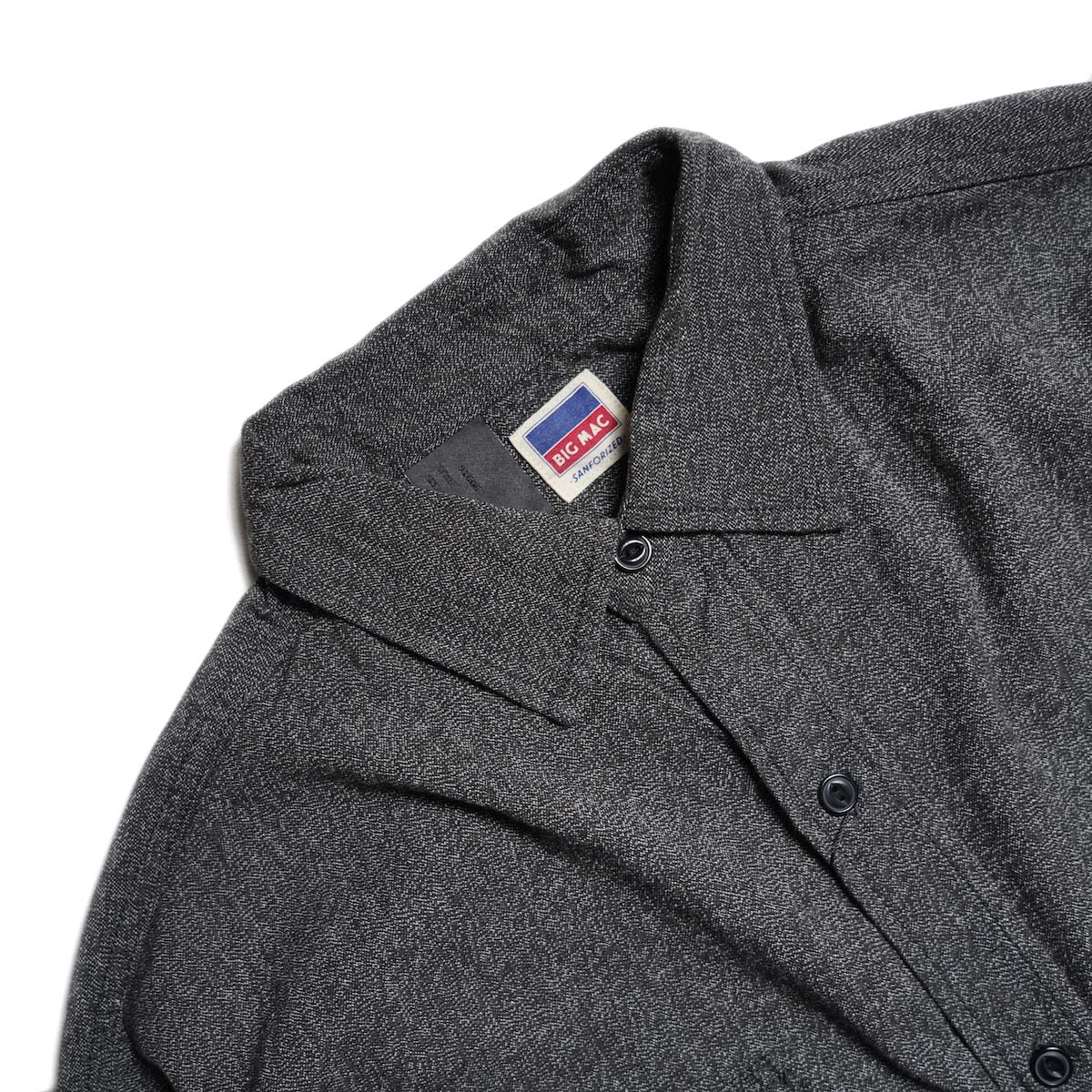 N.HOOLYWOOD COMPILE × BIG MAC / 2262-SH60-026 BLACK CHAMBRAY WORK SHIRT (Black) 襟元