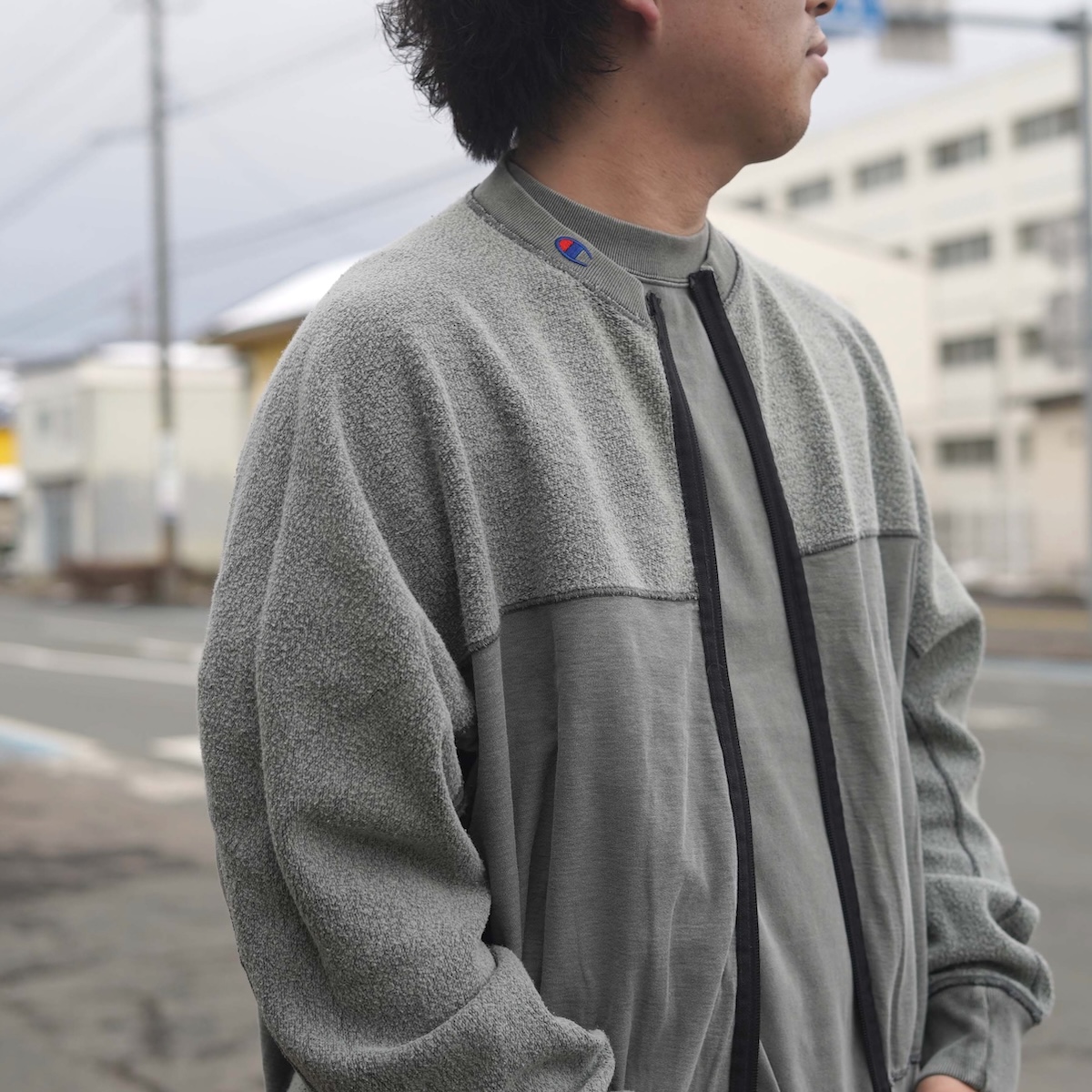 N.HOOLYWOOD × Champion / C8-D020 REVERSIBLE CARDIGAN (Charcoal)