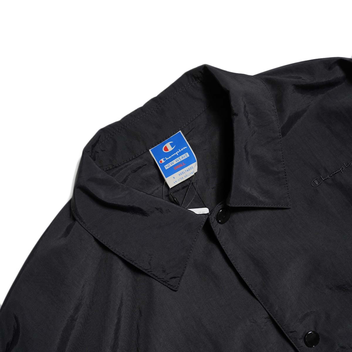 N.HOOLYWOOD × Champion / C8-E611 COACH JACKET (Black) 襟元