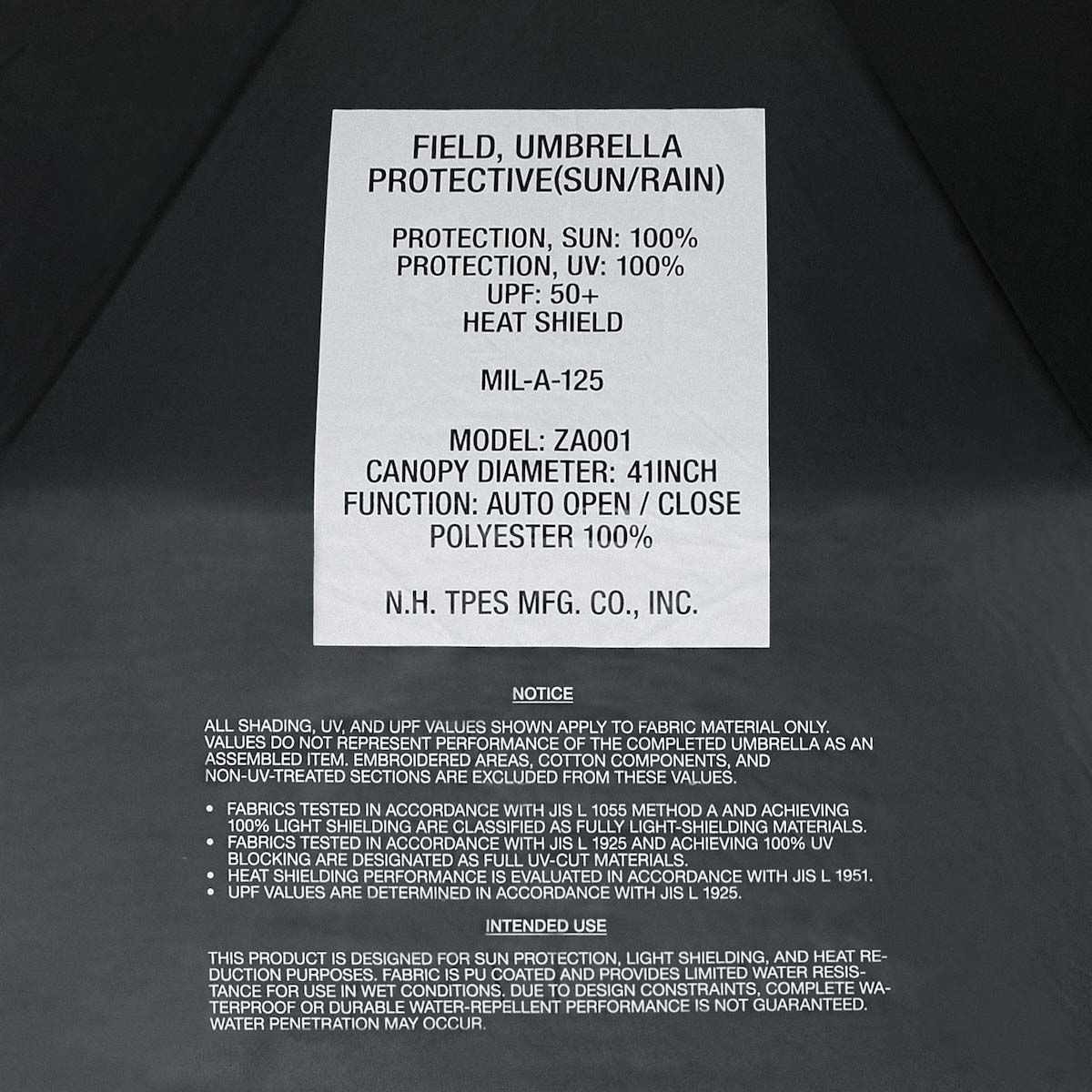 N.HOOLYWOOD TEST PRODUCT EXCHANGE SERVICE /  TPES-AC16 ALL-WHEATHER UMBRELLA (Black) プリント