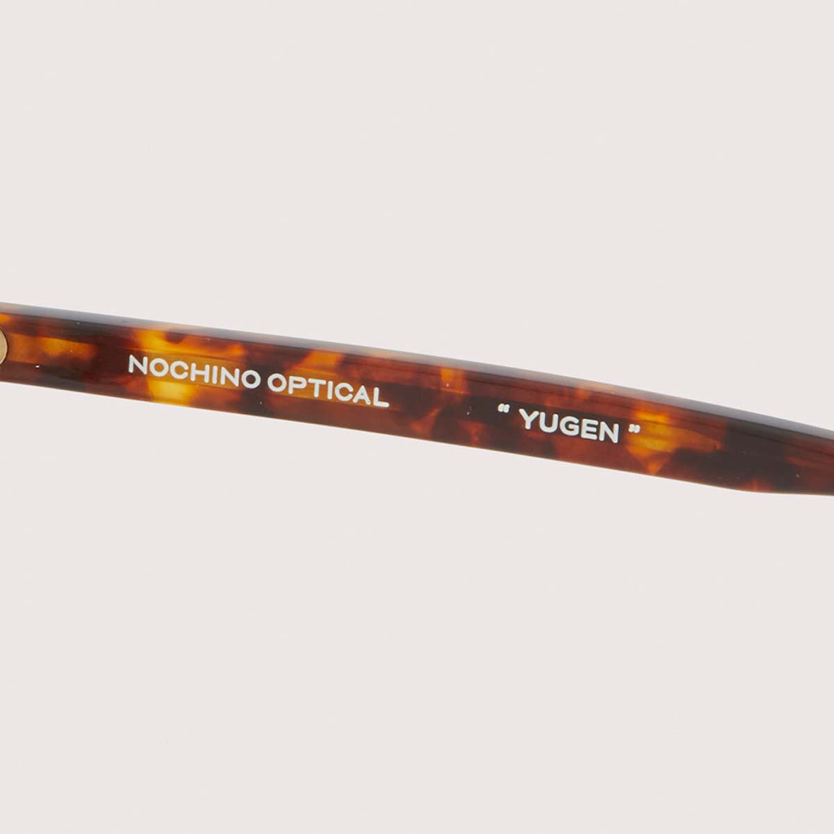 NOCHINO OPTICAL / NOCHINO-N3 "YUGEN"#5 (Citron & Amber &Champagne Gold × L.Smoke Green 非調光) 刻印