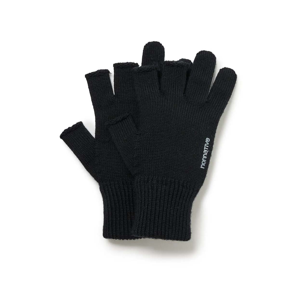 nonnative / HIKER FINGERLESS GLOVES WOOL YARN (Black)