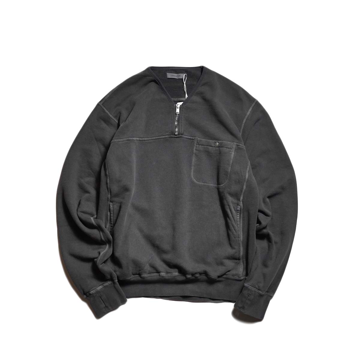 nonnative / HIKER HALF ZIP PULLOVER COTTON SWEAT PIGMENT DYE