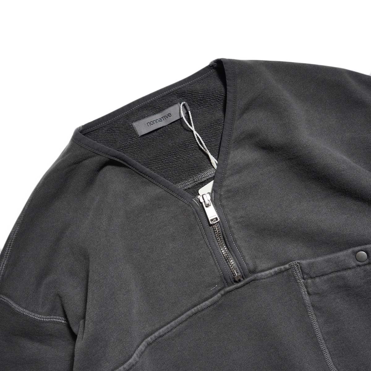 nonnative / HIKER HALF ZIP PULLOVER COTTON SWEAT PIGMENT DYE