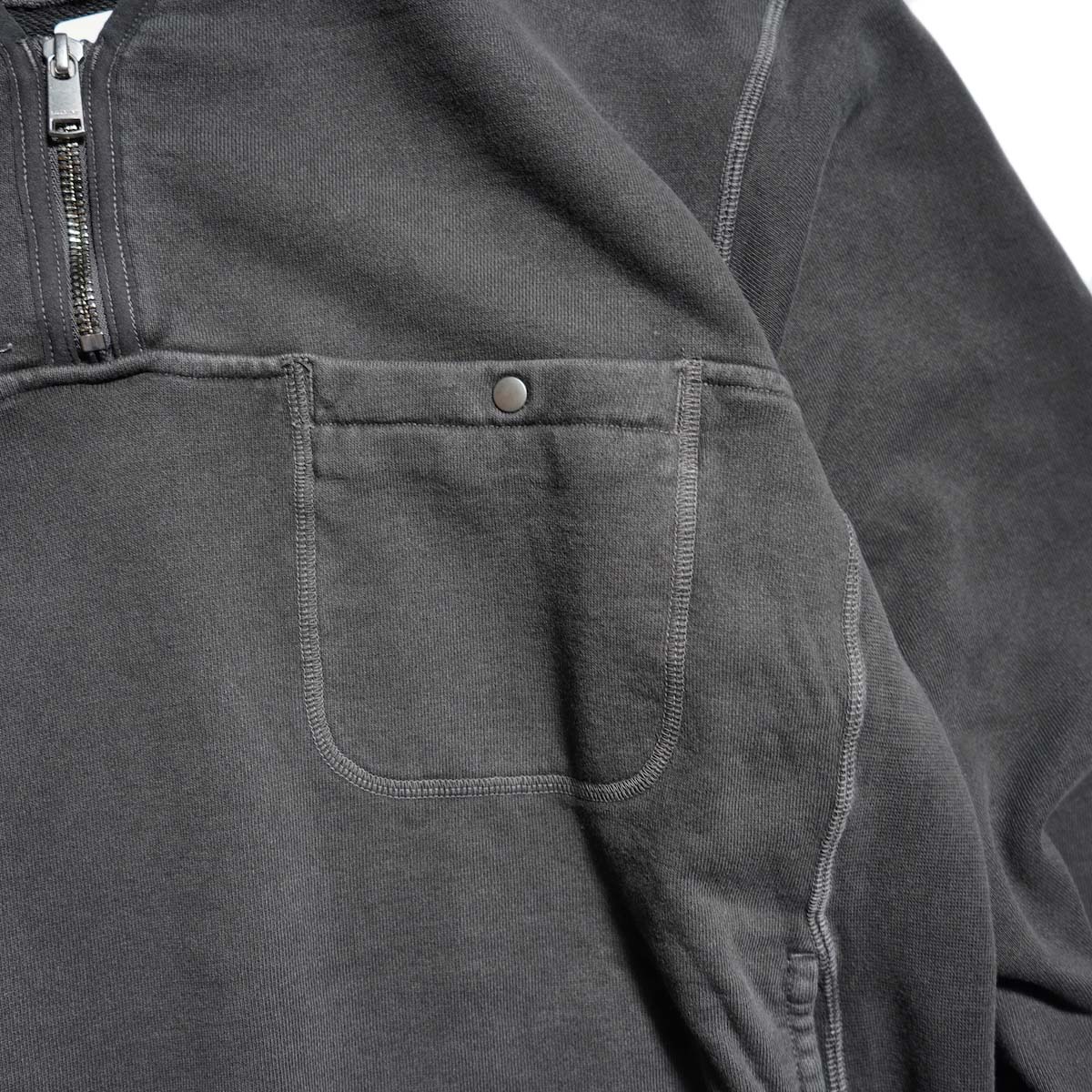 nonnative / HIKER HALF ZIP PULLOVER COTTON SWEAT PIGMENT DYE