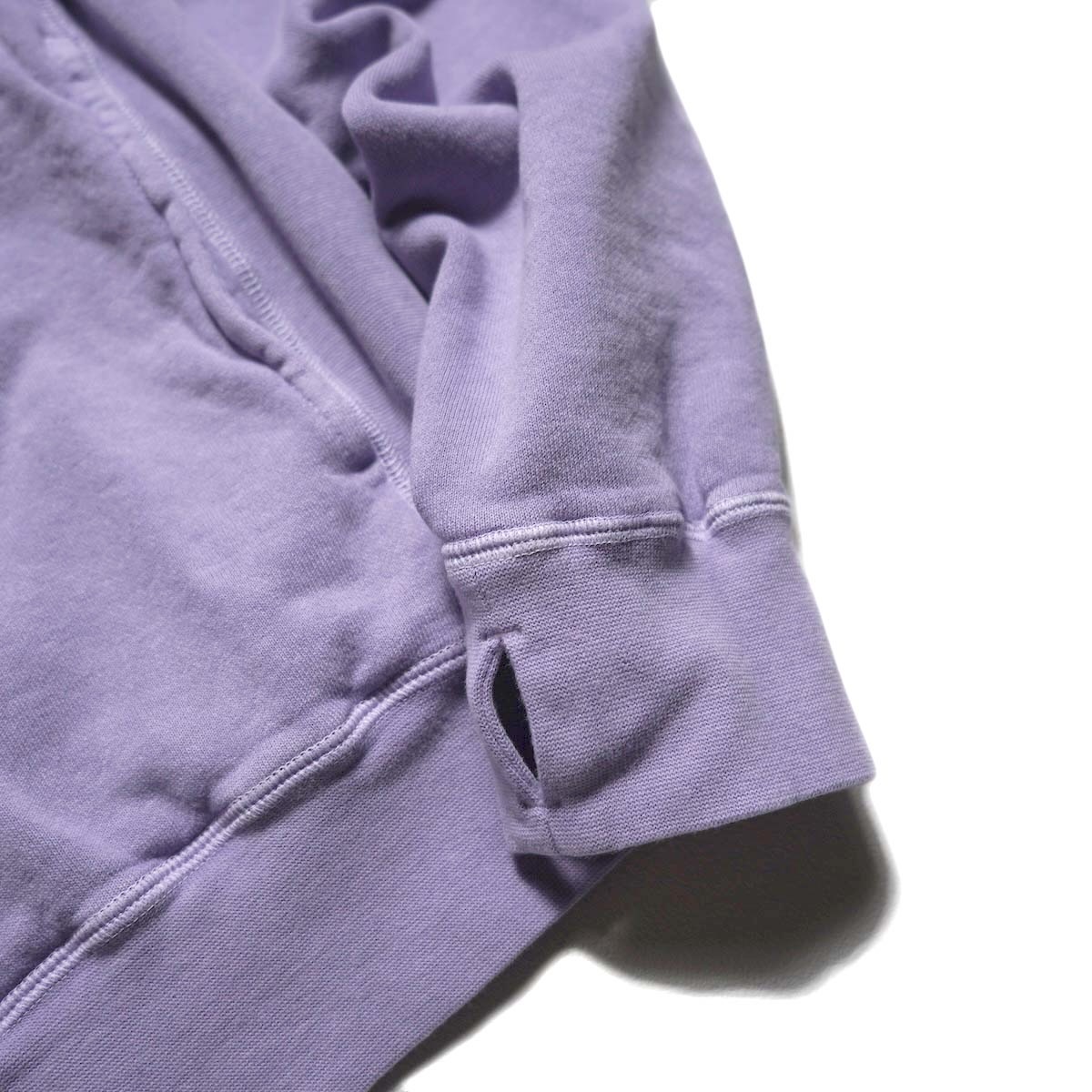 nonnative / HIKER HALF ZIP PULLOVER COTTON SWEAT PIGMENT DYE (Purple)