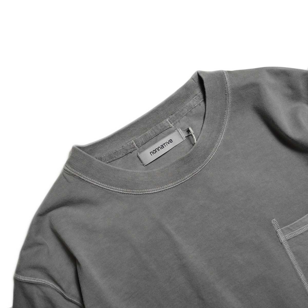 nonnative / DWELLER S/S TEE COTTON JERSEY PIGMENT DYE (Gray)