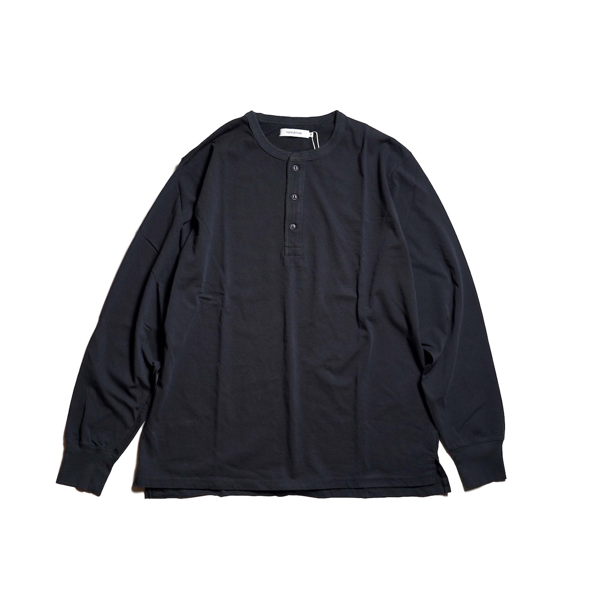 nonnative / TROOPER L/S HENRY NECK TEE COTTON JERSEY (Navy)