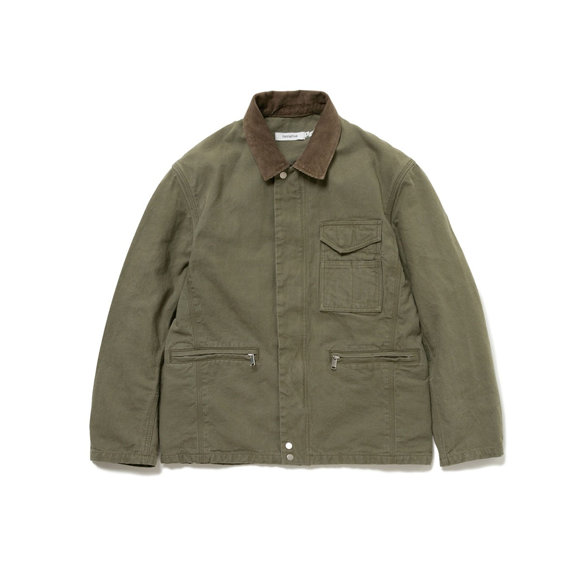 nonnative / WORKER JACKET COTTON OXFORD SULFUR DYE (Khaki)