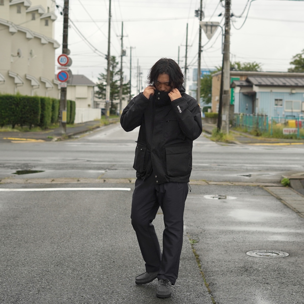 nonnative / EXPLORER JACKET N/P TWILL GORE-TEX 2L (Black)