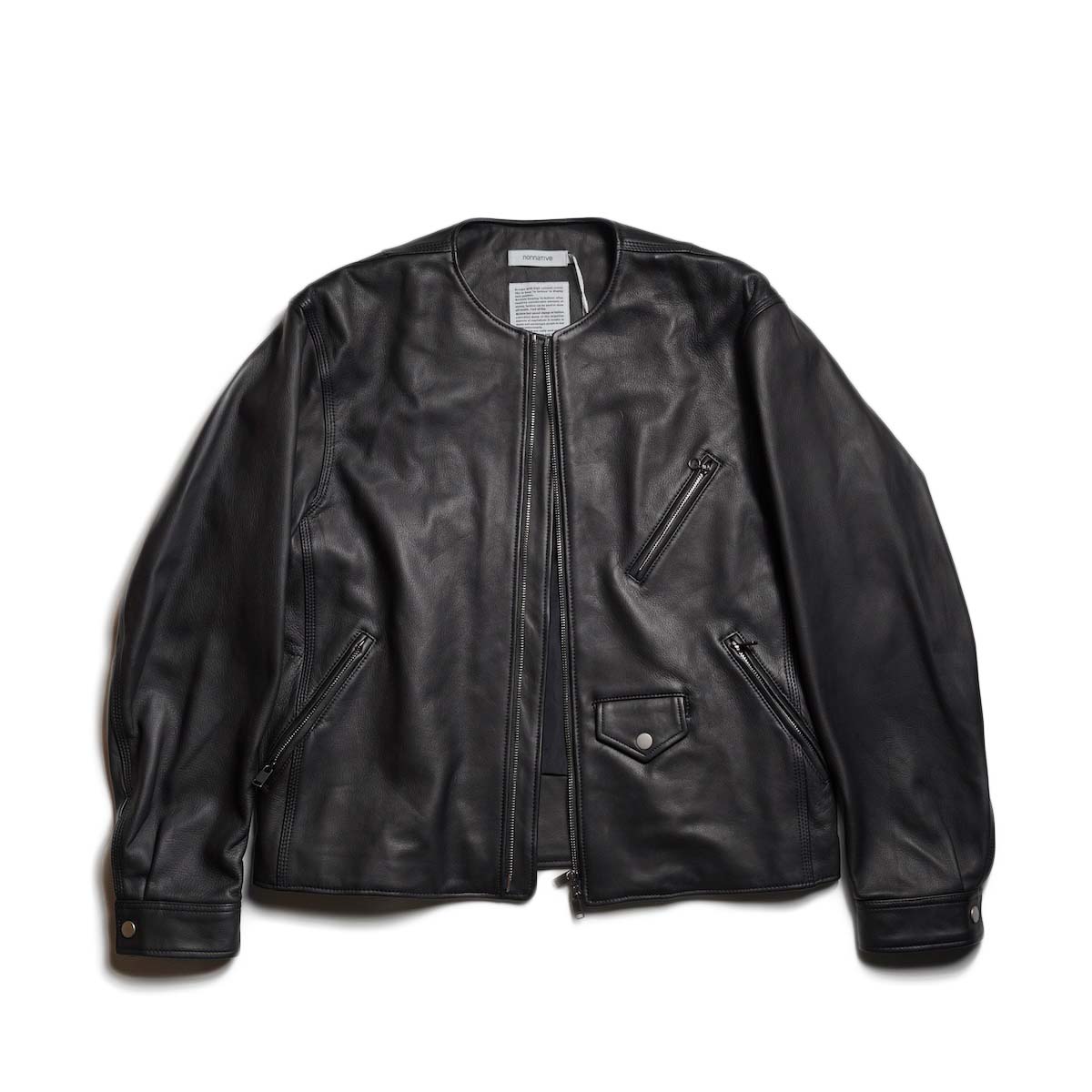 nonnative / RIDER BLOUSON SHEEP LEATHER WITH WINDSTOPPER® (Black)