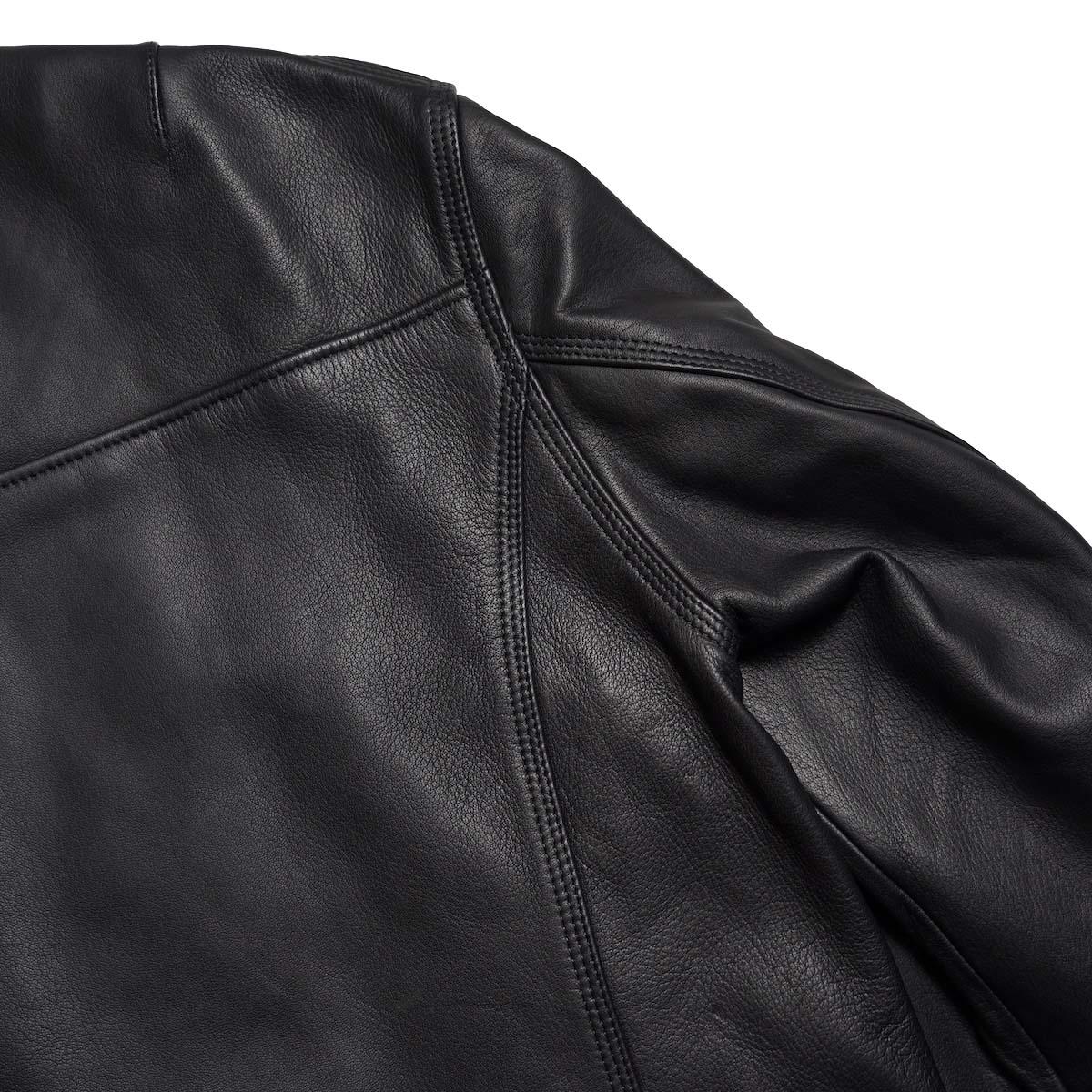 nonnative / RIDER BLOUSON SHEEP LEATHER WITH WINDSTOPPER® (Black) 肩周り