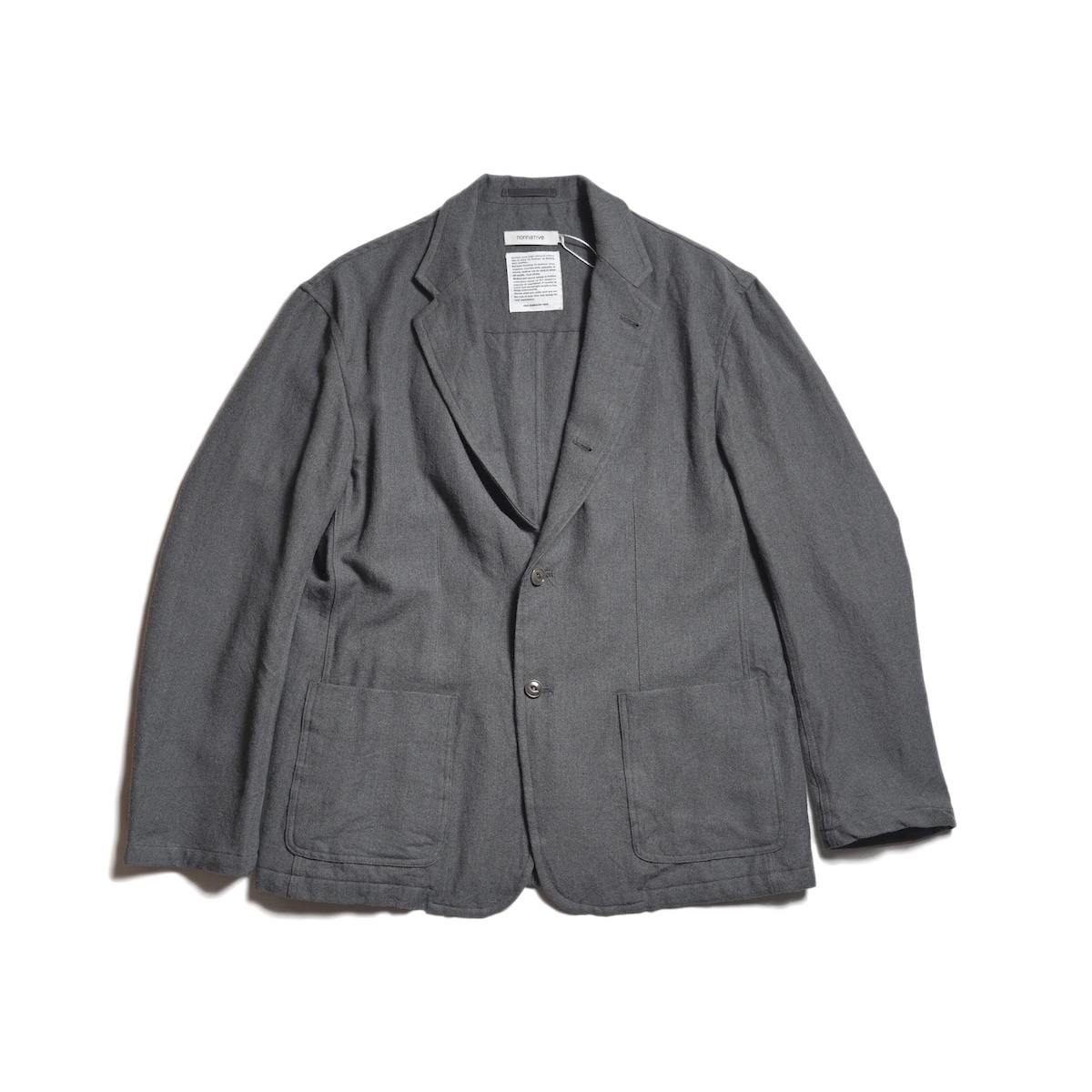 nonnative / LABORER 4B JACKET WOOL COTTON TWILL (Charcoal)