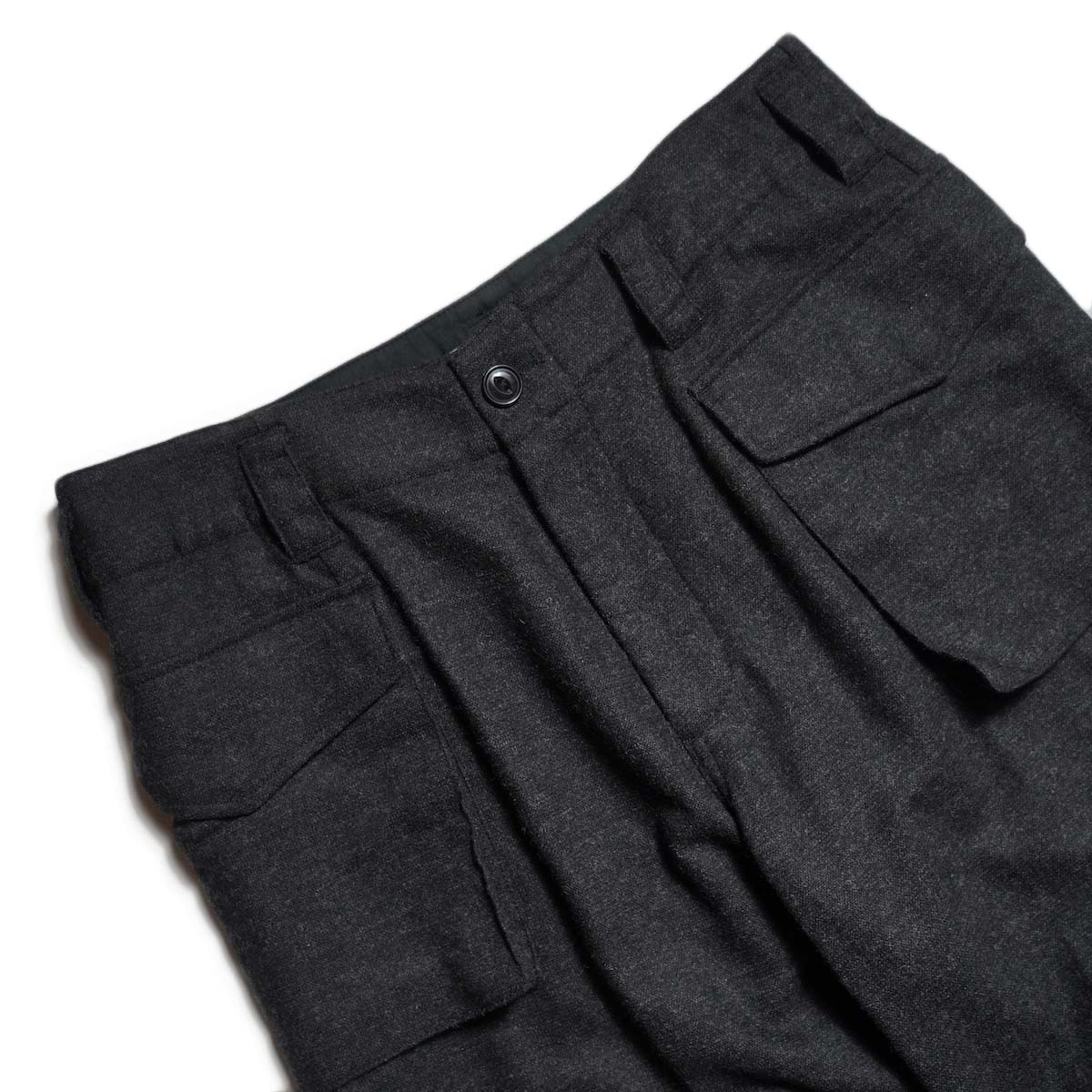 nonnative / TROOPER 4P TROUSERS WOOL CASHMERE OXFORD (Heather Charcoal) ウエスト