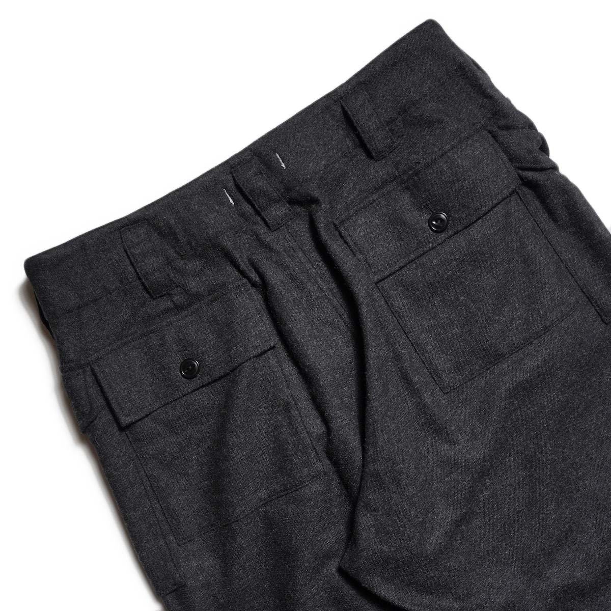 nonnative / TROOPER 4P TROUSERS WOOL CASHMERE OXFORD (Heather Charcoal)  ヒップポケット