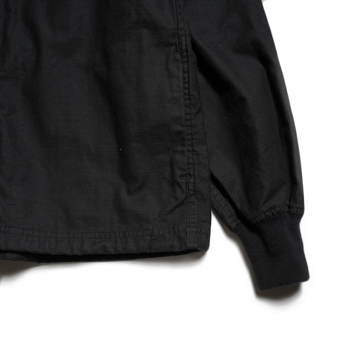 nonnative / TROOPER SHIRT JACKET COTTON BACKSATIN PIGMENT DYE (Black)