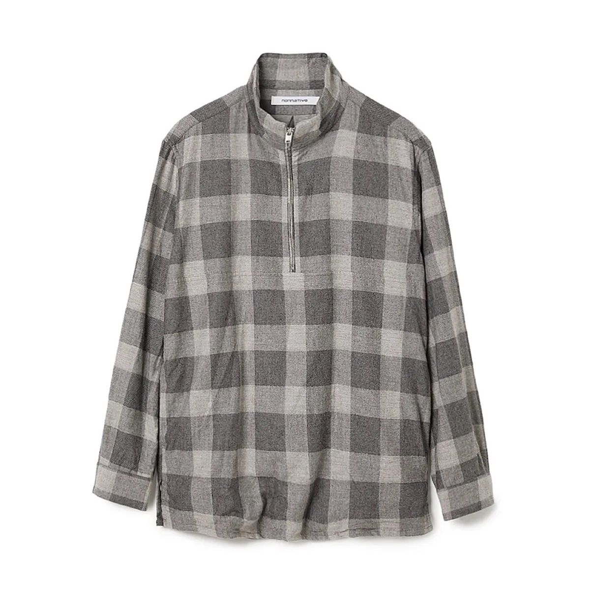 25ss nonnative 裾 刺繍 ハーフジップ チェック シャツ 25ss nonnative 裾 刺繍 ハーフジップ チェック シャツ 25ss