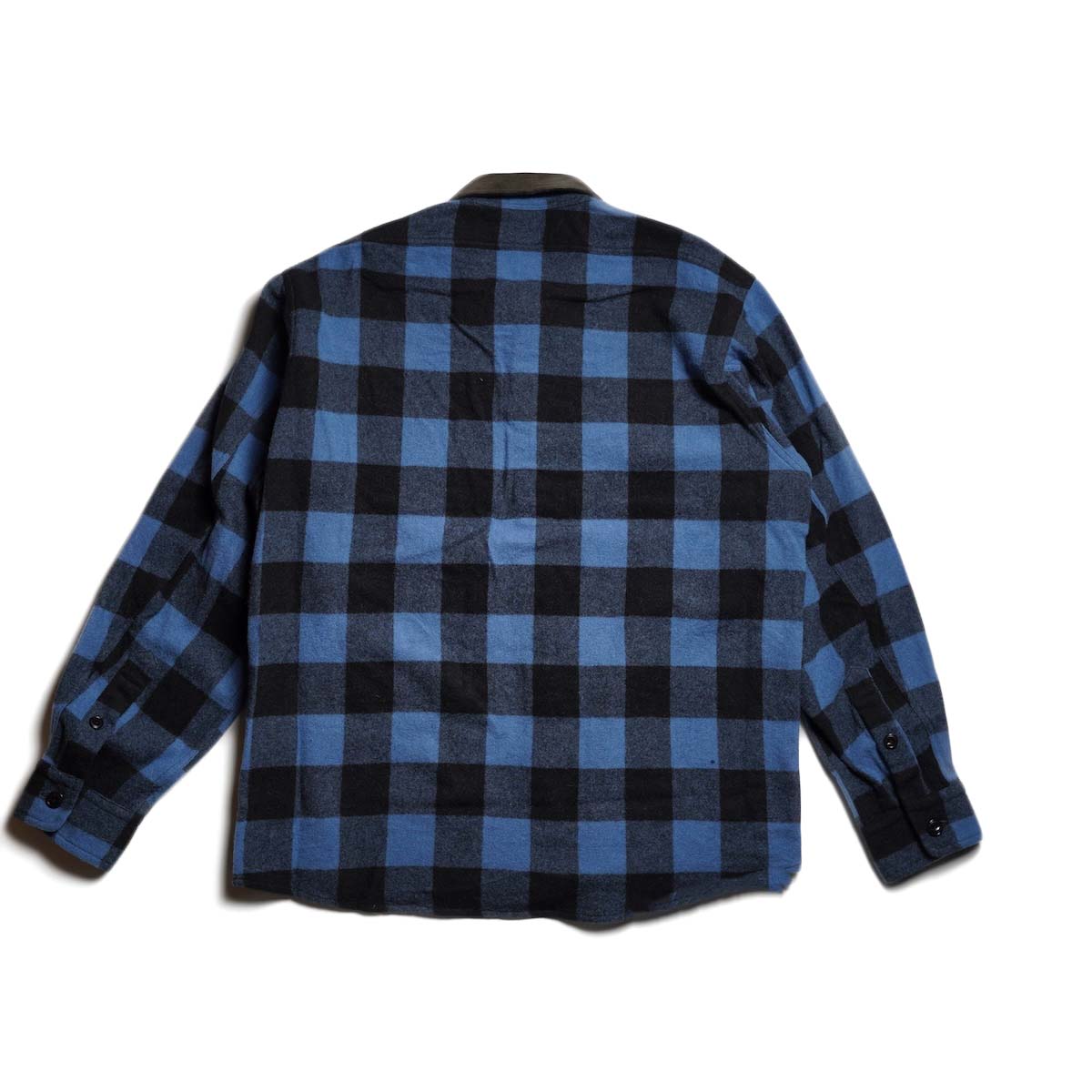 nonnative / WORKER SHIRT JACKET WOOL NYLON BUFFALO CHECK (Blue) 背面