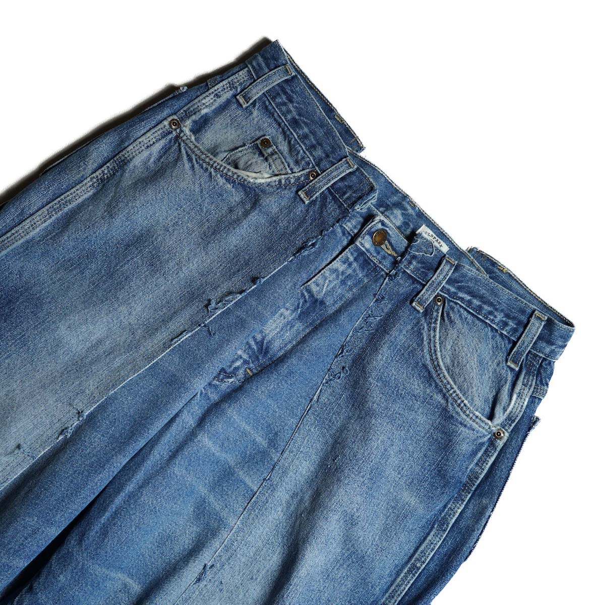 OLD PARK / Baggy Carpenter Pants - Denim (L-B)