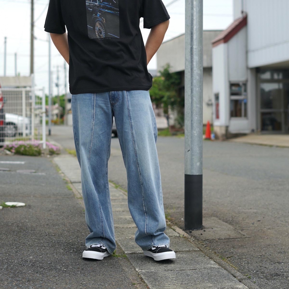 OLD PARK / BAGGY JEANS (Fade Black)着用イメージ1