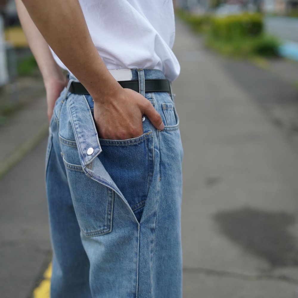 OLD PARK / CROSS JEANS (Fade Black)着用イメージ3