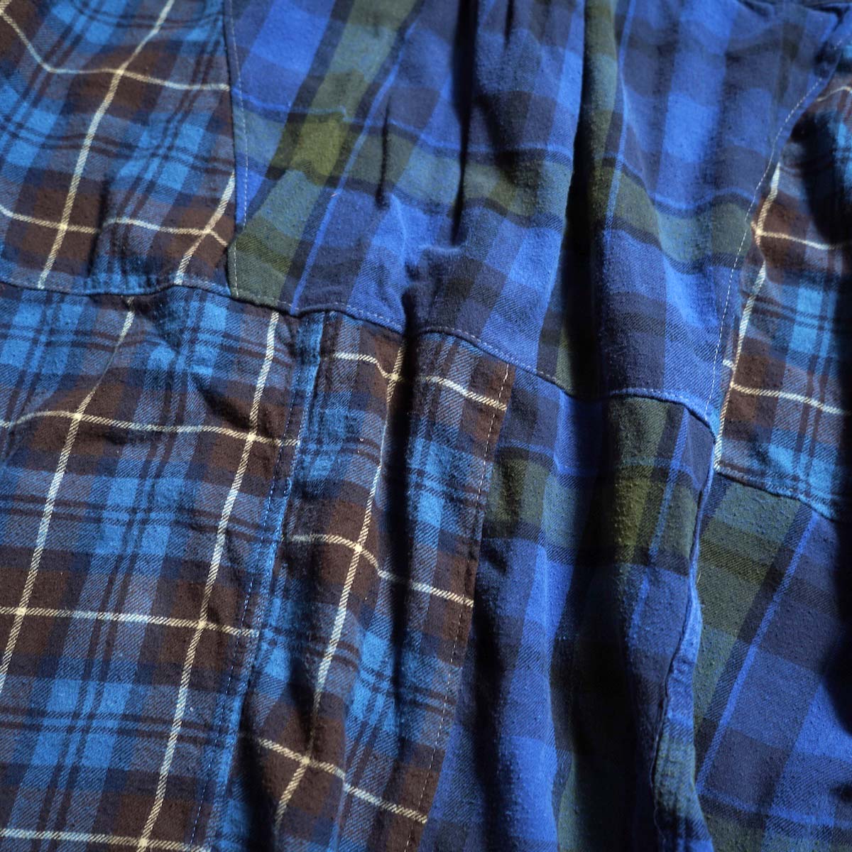 OLD PARK / HALF-BOTTON SHIRT  (Flannel - B) 素材感